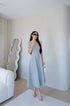 Spring Plain Square Neck Long Dresses